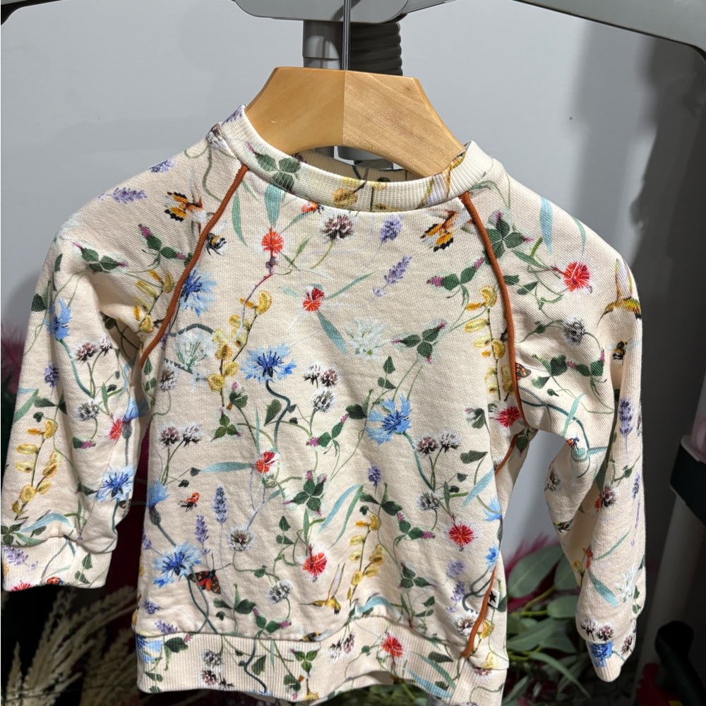 Molo Kids' Multicolor Floral Long Sleeve Top